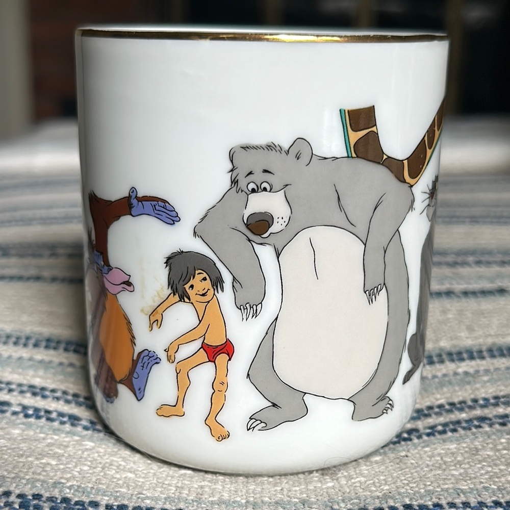 Vintage 1970s Disney Jungle Book Character Mug Collectible